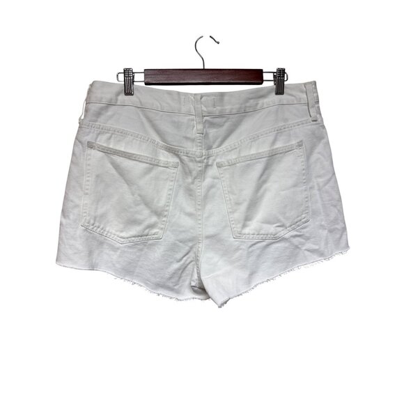 Madewell Women's Shorts Button Fly Relaxed Denim Tile White Cut Off Size 31 NWT - Picture 5 of 12